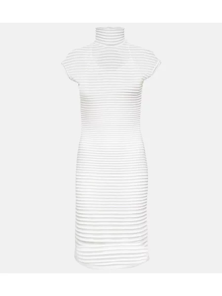 Sukienka Alaïa w paski biała