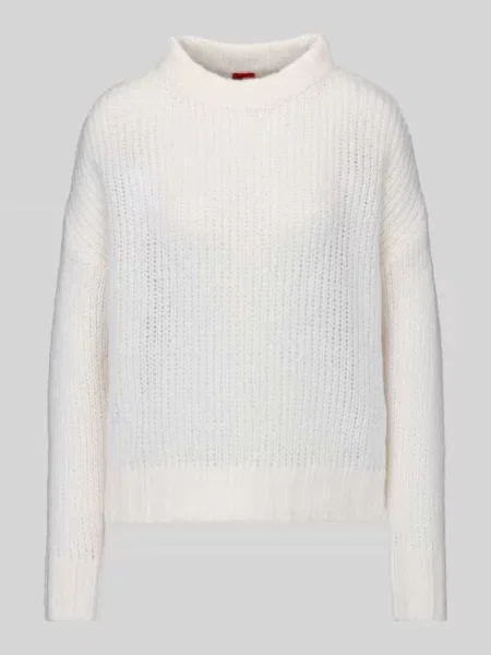 Sweter o kroju oversized z mieszanki wełny z dodatkiem alpaki model Sloossy' Hugo biały
