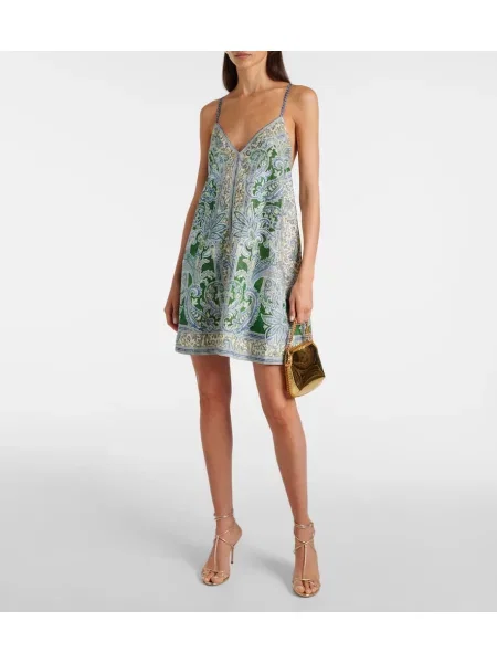 Rochie Zimmermann de in cu model paisley albastru