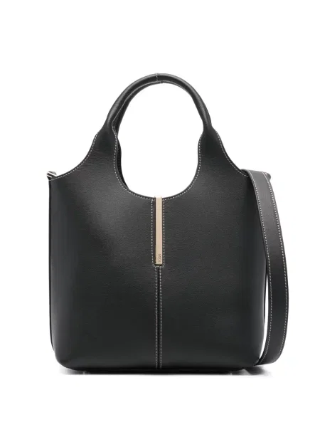 Geanta de piele Tod's din piele negru