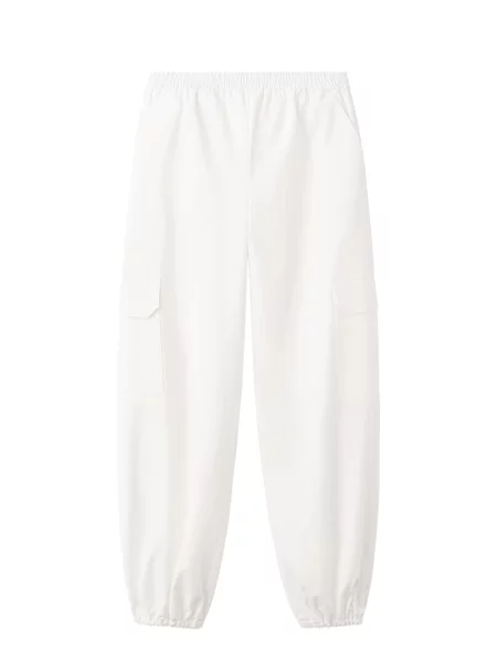 MANGO Pantaloni cu Maloon' alb