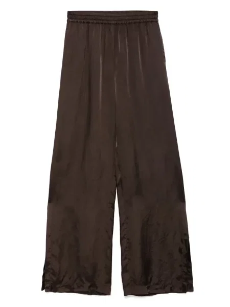 Pantaloni Aspesi din satin maro