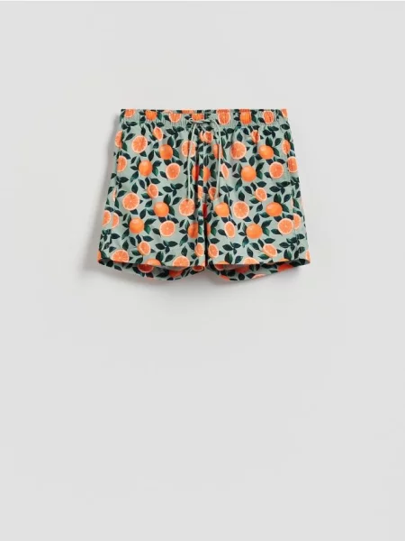 Reserved Pantaloni scurți de plajă cu model portocaliu