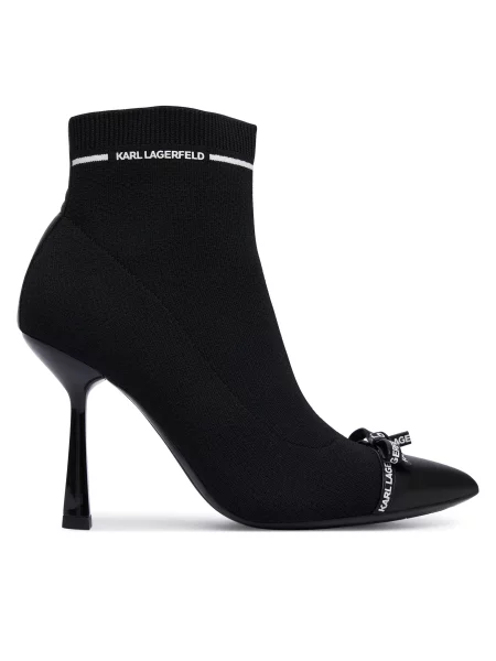 Botine KARL LAGERFELD Pandara negru