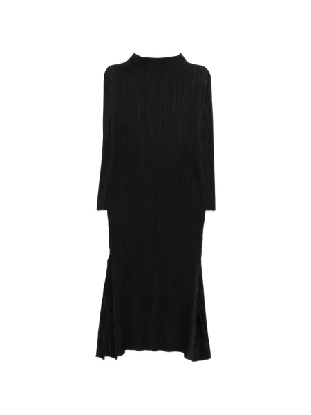 Rochie midi Pleats Please Issey Miyake până la genunchi de costum negru