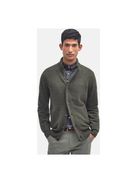 Sweter Barbour wełniany zielony