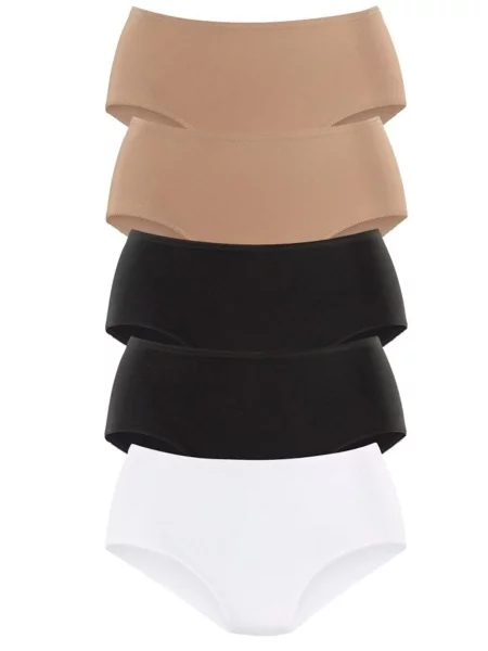 PETITE FLEUR Chiloți pielii / negru alb