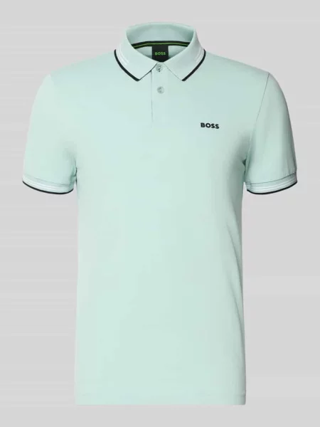 Koszulka polo z czystej bawełny krój slim fit model PAUL' Boss Green