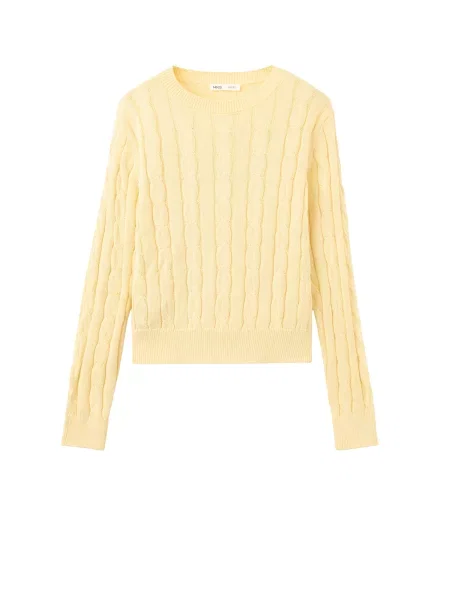 MANGO Pulover IVY deschis galben