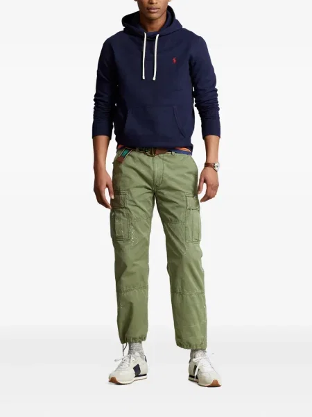 Fular Polo Ralph Lauren plisat tricotate cu imagine albastru