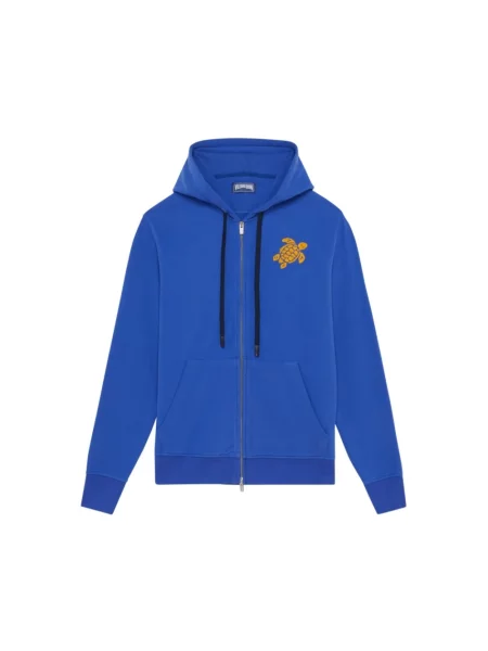 Haftowany kardigan Vilebrequin niebieski