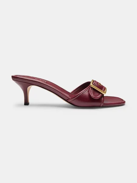 Coach șlapi cu înalt pentru femei din piele Margot Sandal maro