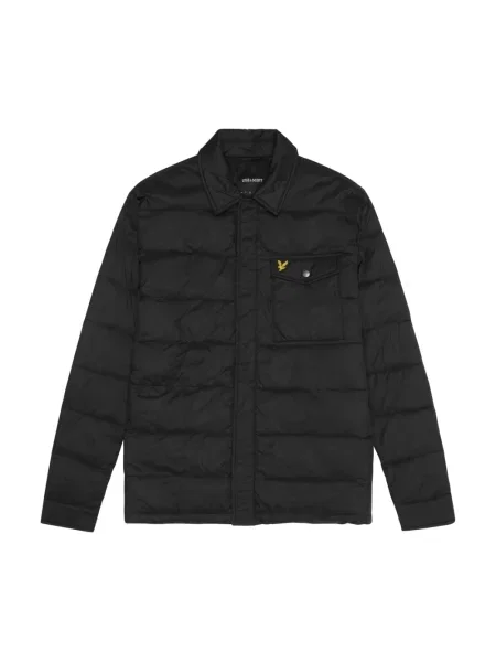 Ocieplana kurtka Lyle & Scott z kołnierzem czarna