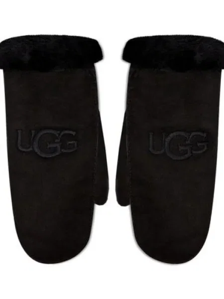 Ugg Női kesztyű Sheepskin Embroider Mitten fekete