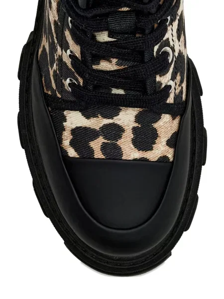 Botine Ganni cu imagine cu model leopard