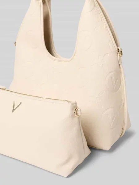Torebka z imitacji skóry model ‘Samba’ Valentino Bags beżowa