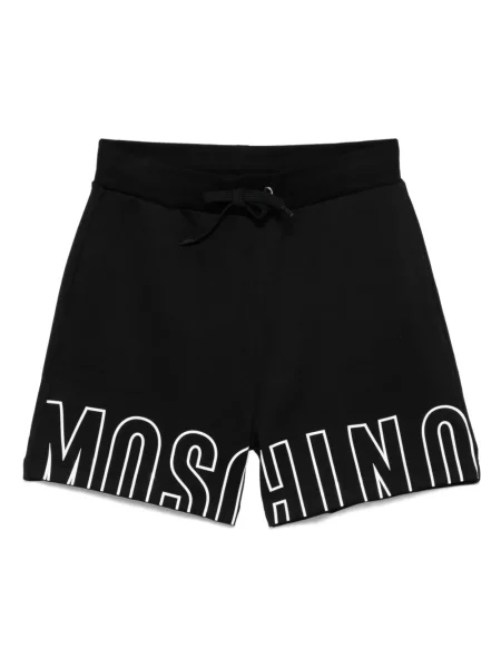 Pantaloni scurți Moschino cu imagine negru
