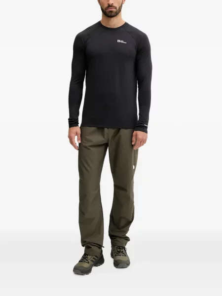 Lung tricou Jack Wolfskin negru