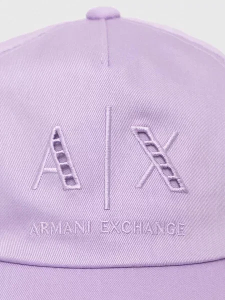 Armani Exchange bejzbolska kapa vijolična