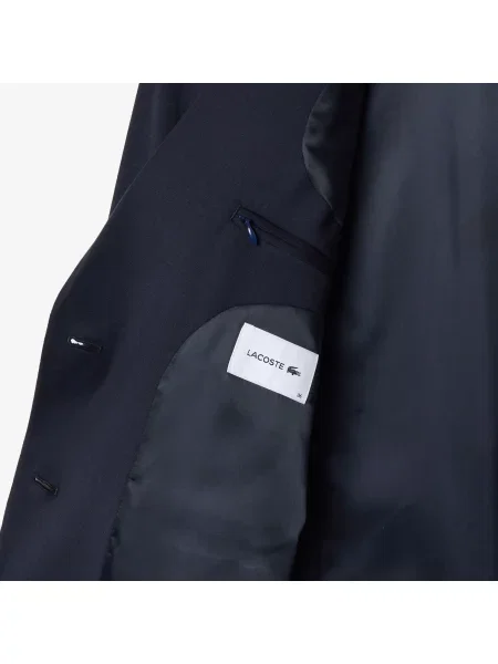 Lacoste Marynarka Wełniana Oversized granatowa