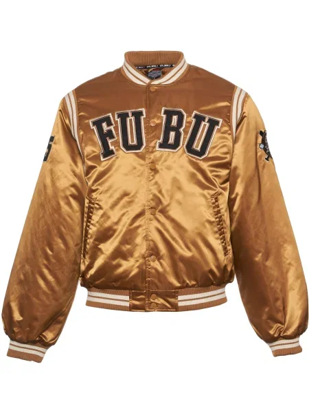 FUBU Geacă de primăvară-toamnă ocru / negru alb