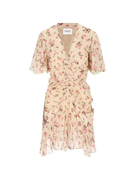 Rochie midi Isabel Marant cu model floral cu imagine până la genunchi