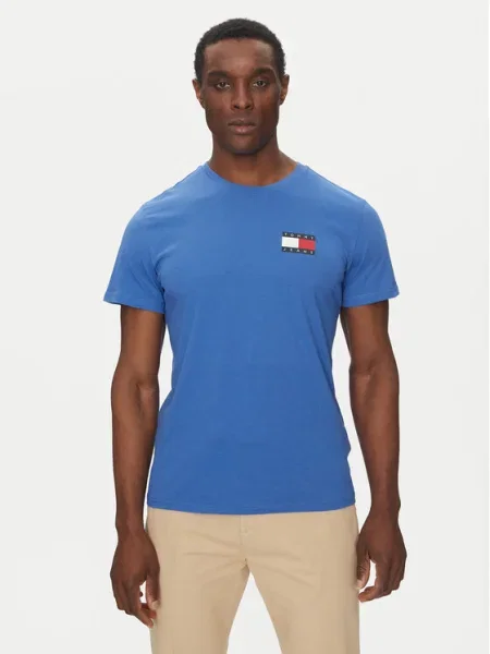 Тениска Tommy Jeans синьо