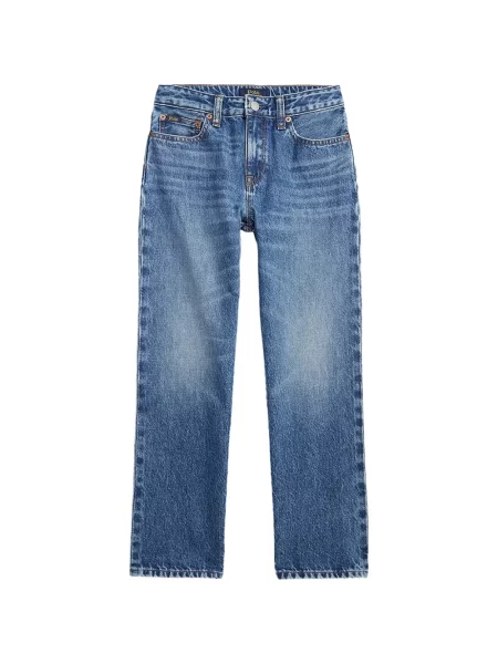 Jeansy straight leg dziecięce Polo Ralph Lauren niebieskie