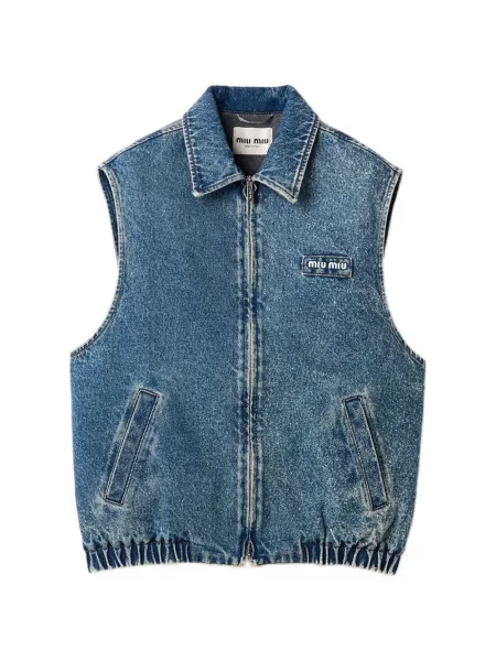 Vestă denim Miu Miu albastru