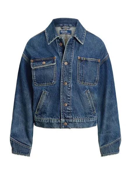 Polo Ralph Lauren Geacă de primăvară-toamnă denim albastru