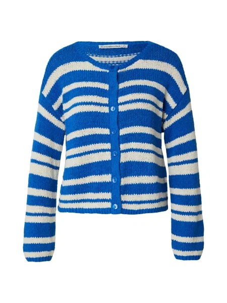 Abercrombie & Fitch Geacă tricotată bleumarin alb