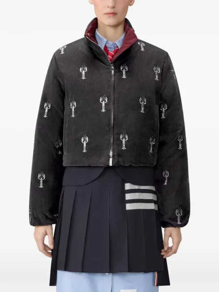 Reversibil geacă Thom Browne gri