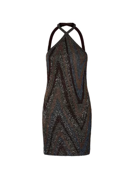 Rochie Missoni tricotate maro