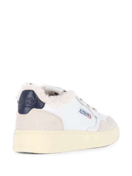 Sneakerși Autry din piele de oaie alb