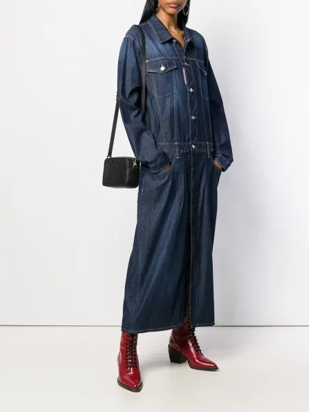 Rochie din denim Dsquared2 albastru