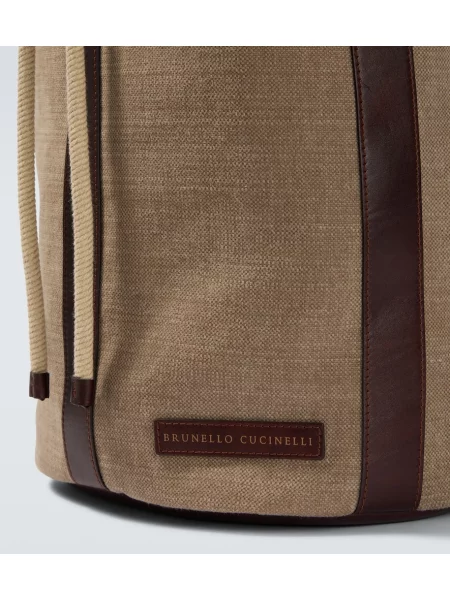 Rucsac Brunello Cucinelli din piele maro