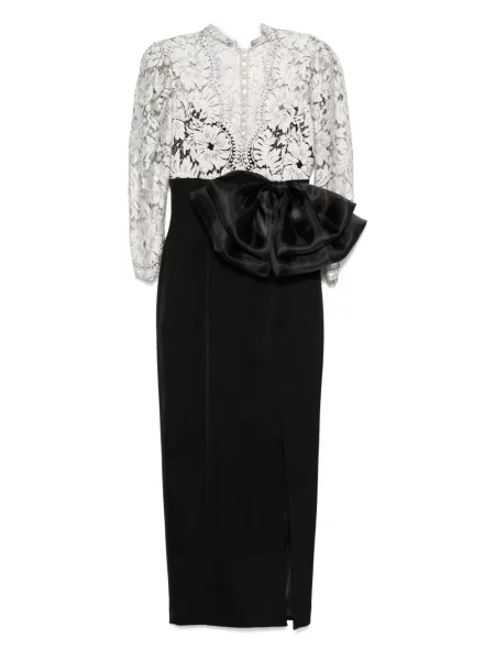 Rochie Silk Love & Lace cu funde de mătase de costum negru