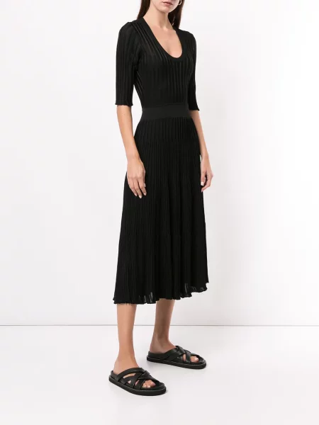 Dzianinowa sukienka Casasola z dekoltem w kształcie litery U garniturowa czarna