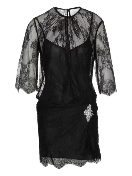 Rochie mini Liu Jo din dantelă de cristal de costum negru