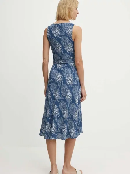Šaty Lauren Ralph Lauren midi modré