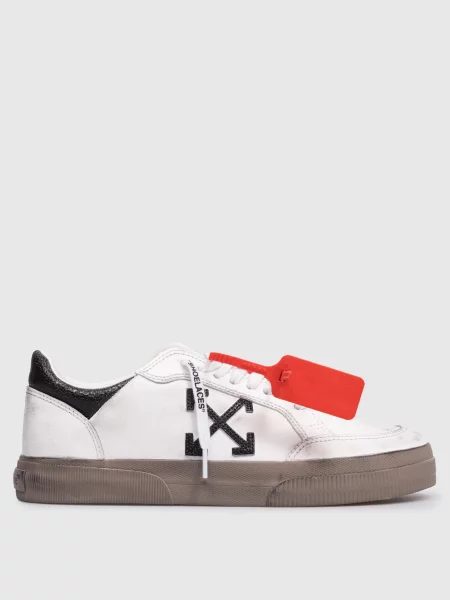 Шкіряні кросівки Vulc Low з вінтажним ефектом Off-white білі