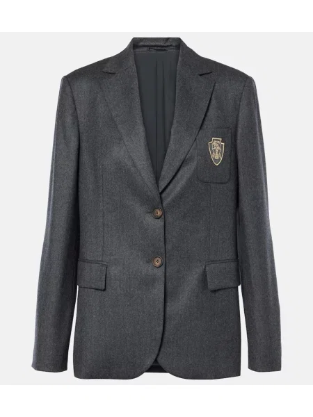 Sacou Brunello Cucinelli de lână gri