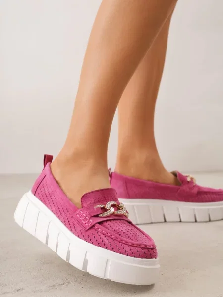 Mocasini Heilarta Fucsia roz