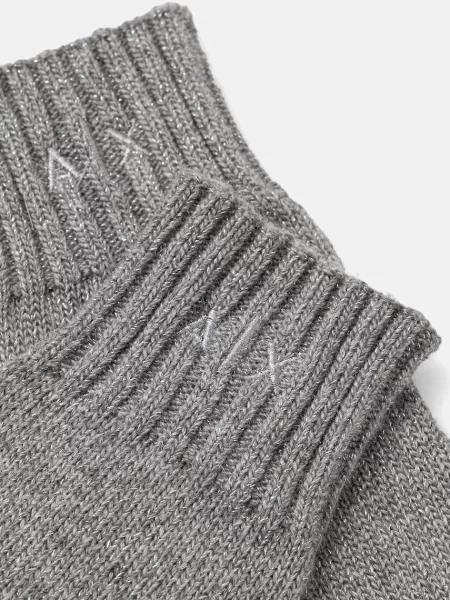 Рукавиці з додаванням вовни Armani Exchange сірий