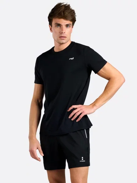 Nordicdots Tricou funcțional Bamboo Tee Light Blue' negru
