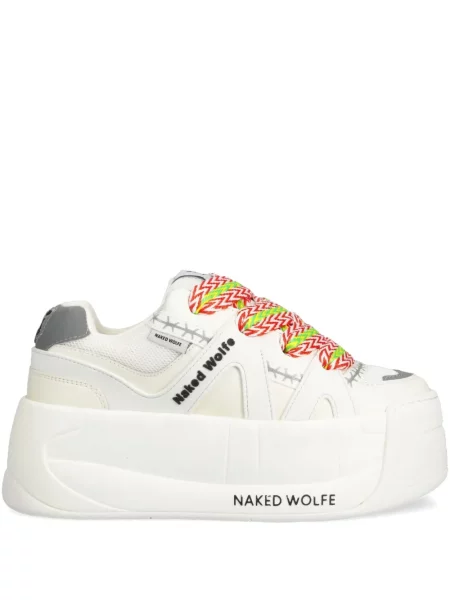 Sneakerși Naked Wolfe cu platformă alb