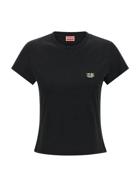 Haftowana koszulka Kenzo w tygrysie prążki czarna