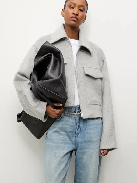 Answear.LAB palton de lana gri