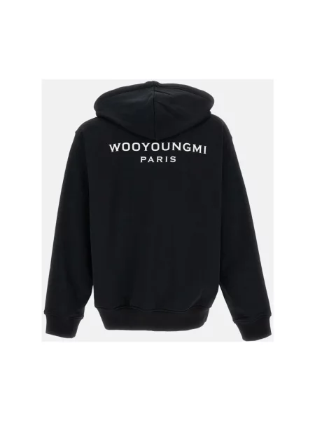 Bluza z kapturem Wooyoungmi z kapturem z logo czarna
