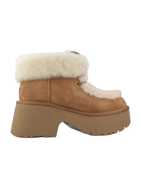 Pantofi Ugg cu șireturi din dantelă maro